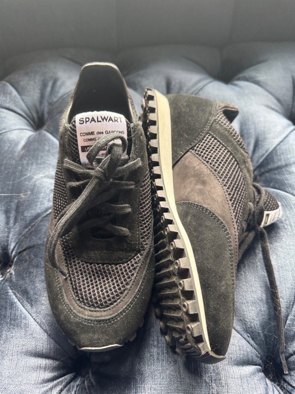 SPALWART Comme des Garcons Black Suede & Mesh Trail Sneaker